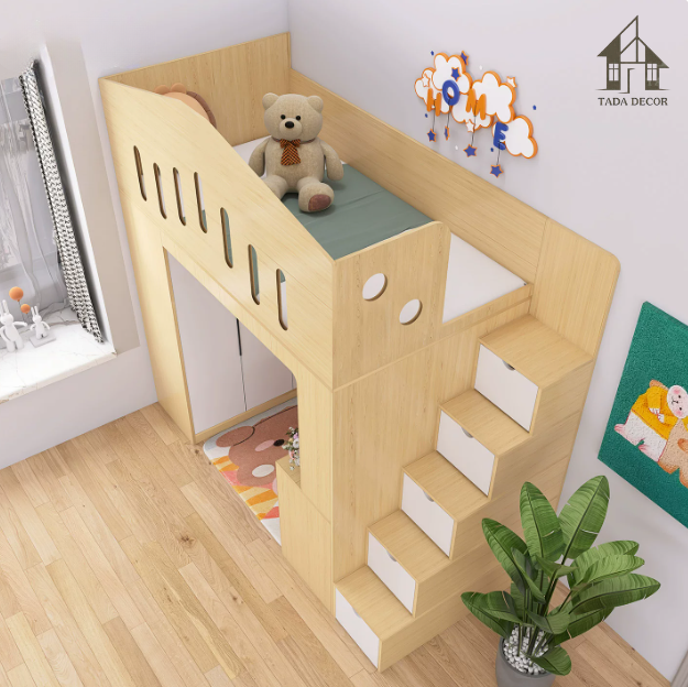 giường tầng gỗ mdf đa năng TADA