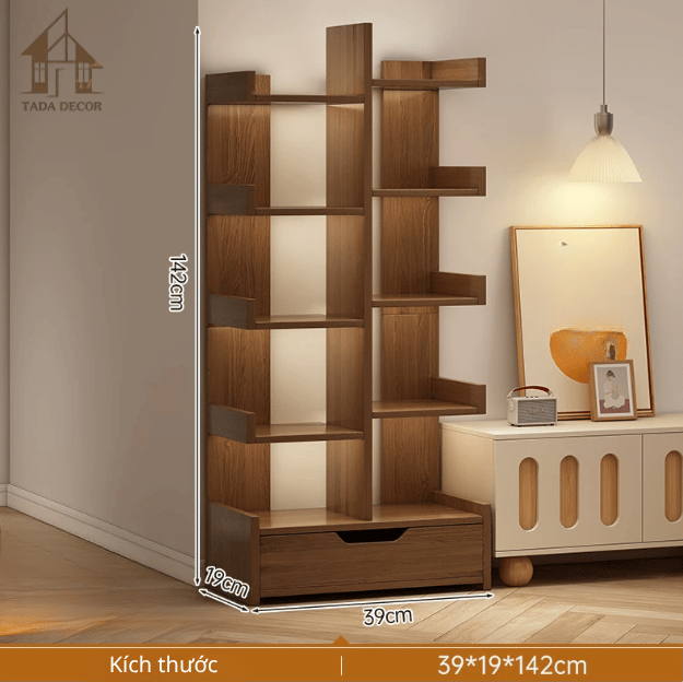 Kệ sách kèm tủ hiện đại TADA