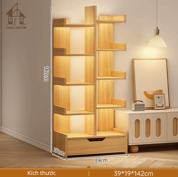 Kệ sách kèm tủ hiện đại TADA