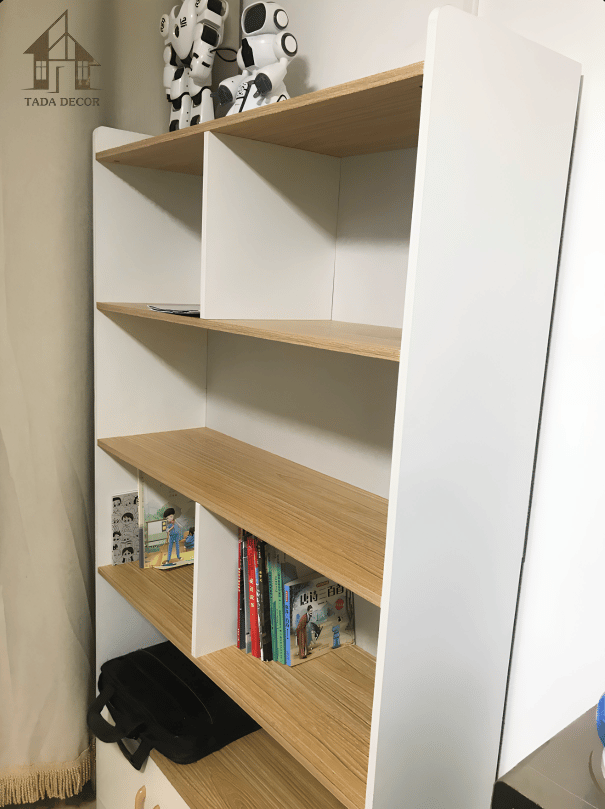 kệ sách gỗ mdf có tủ để đồ đa năng TADA