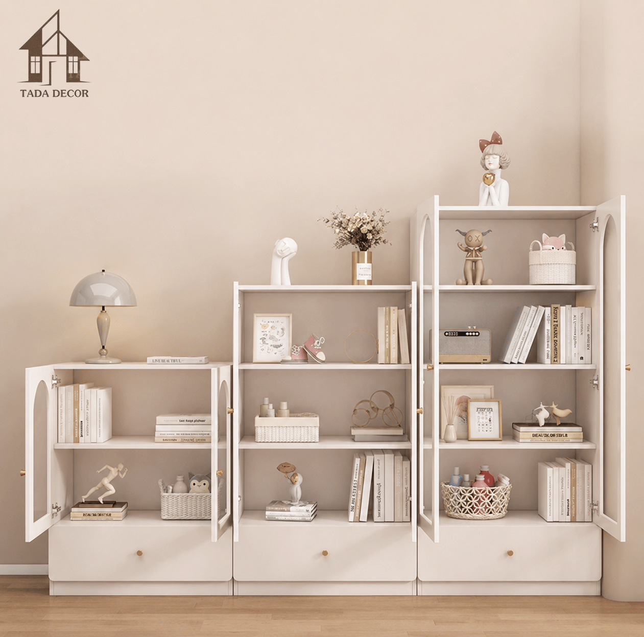 tủ sách kín đẹp và hiện đại TADA
