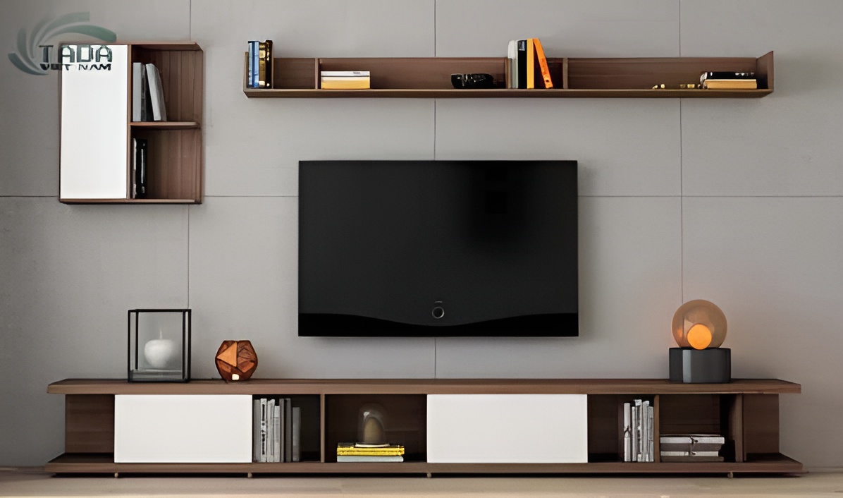 Kệ tivi để sàn phòng khách hiện đại, thương hiệu TADA Việt Nam, TDTV83