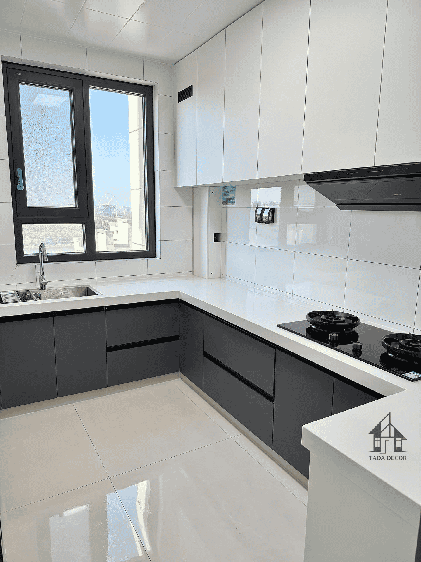 tủ bếp gỗ MDF đẹp hiện đại TADA