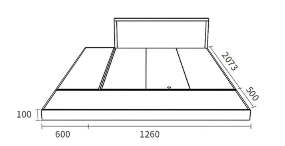 Giường ngủ Nhật Tatami lệch thương hiệu TADA VIETNAM- TD3180