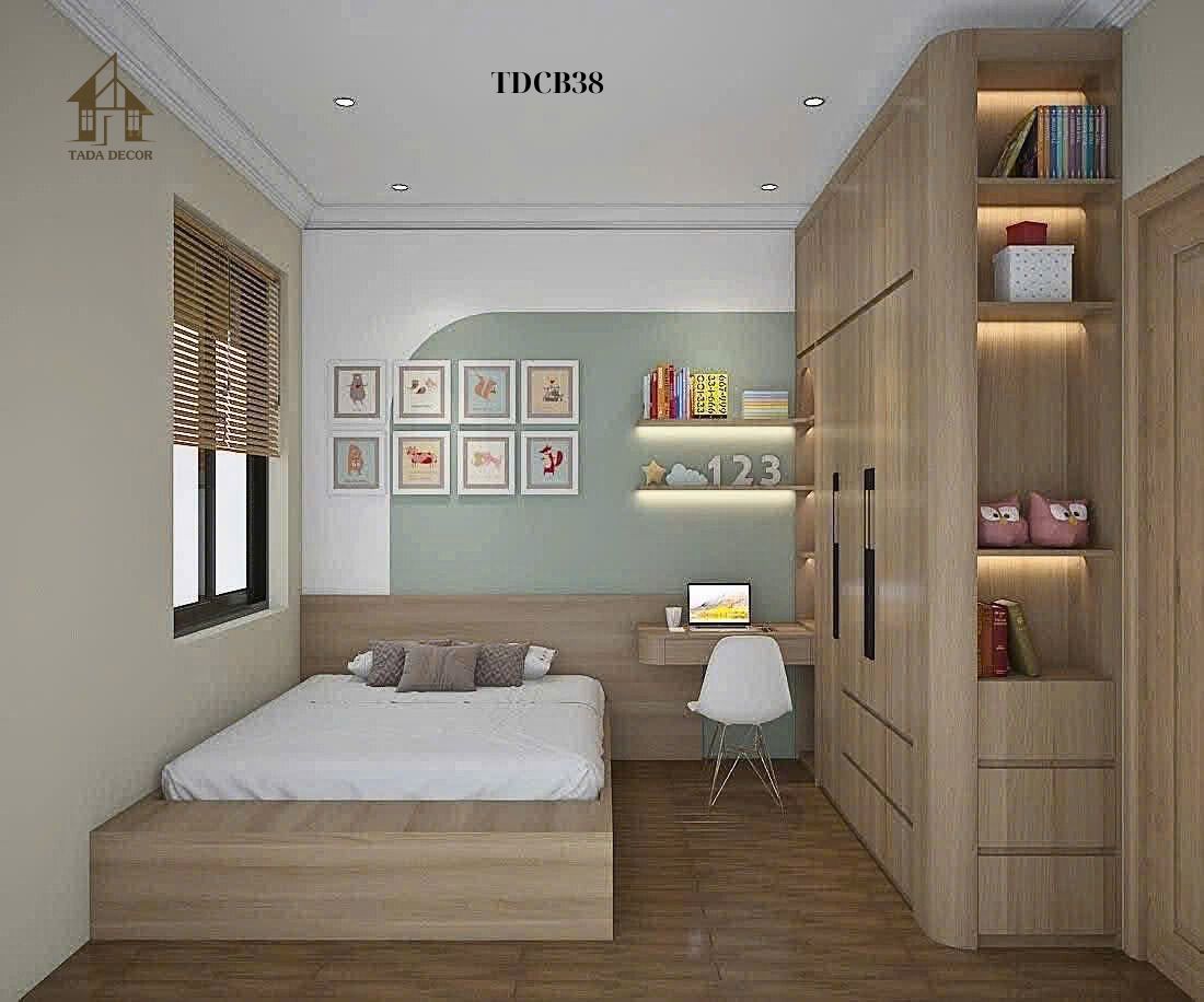 Combo nội thất phòng ngủ TDCB38 – Giường ngủ, tủ quần áo và bàn trang điểm sang trọng