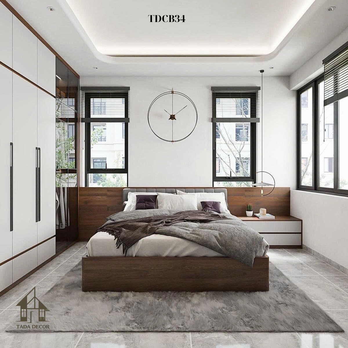 Combo nội thất phòng ngủ TDCB34 – Giường GN8540 & Tủ TDTA10 sang trọng, hiện đại
