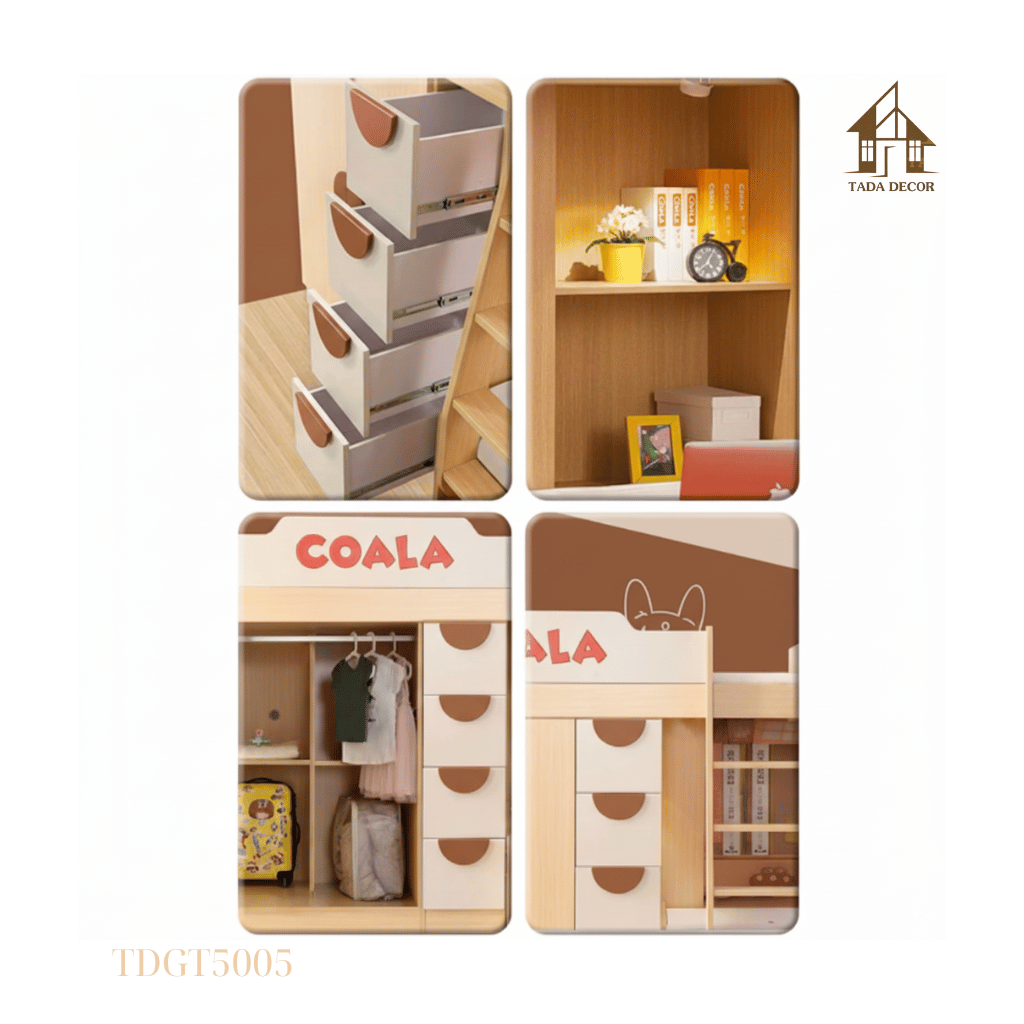 Mẫu Giường Tầng Ngủ Đẹp Đơn Giản TDGT5005 – Giải Pháp Hiện Đại Cho Không Gian Gia Đình