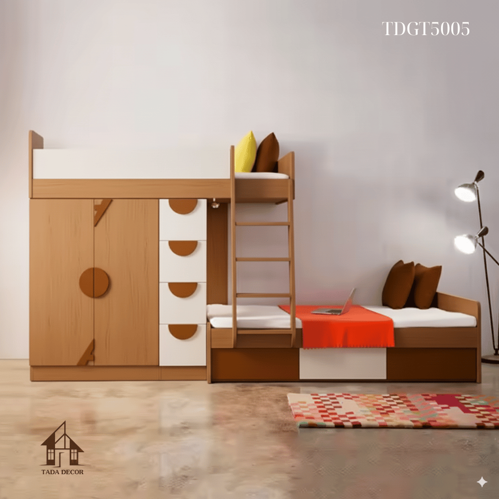 Mẫu Giường Tầng Ngủ Đẹp Đơn Giản TDGT5005 – Giải Pháp Hiện Đại Cho Không Gian Gia Đình