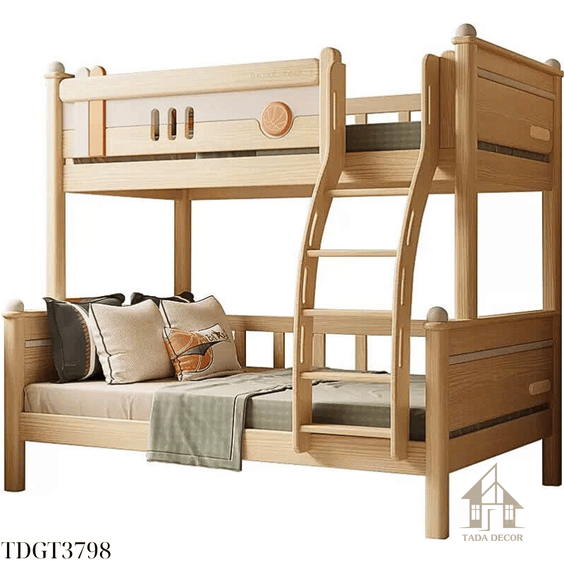 Giường tầng gỗ TDGT3798 – Giải pháp thông minh cho không gian phòng ngủ