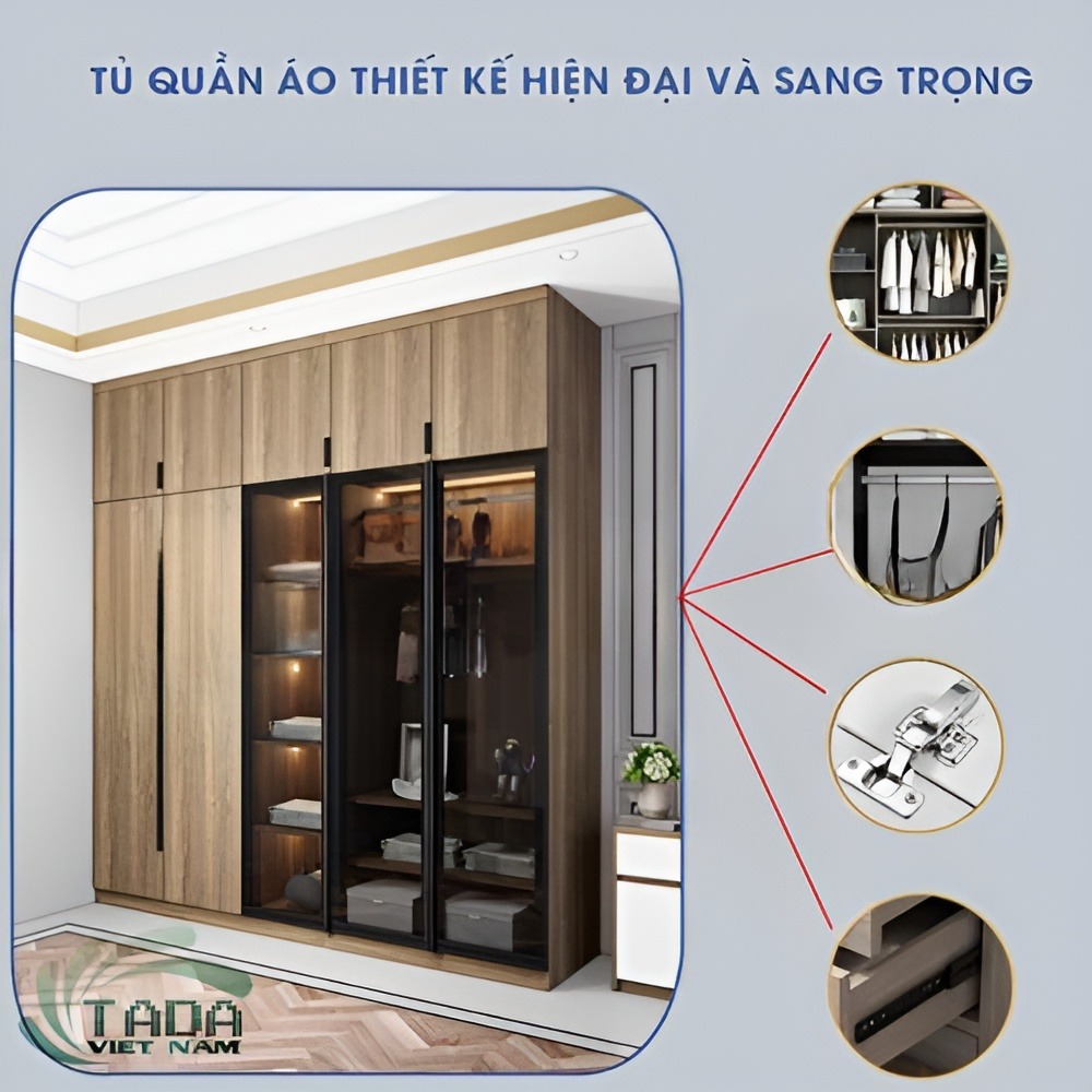 Tối Ưu Hóa Không Gian Với Tủ Quần Áo Cánh Kính Đa Năng TDTA17