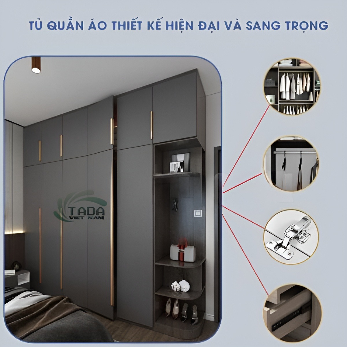 Tủ áo gỗ công nghiệp - Sự lựa chọn thông minh cho không gian sống hiện đại TDTA1