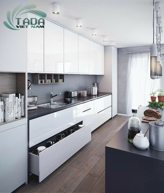 Tủ bếp Acrylic đẹp hiện đại cao cấp bạn không thể bỏ lỡ, thương hiệu TADA Việt Nam - TD3029