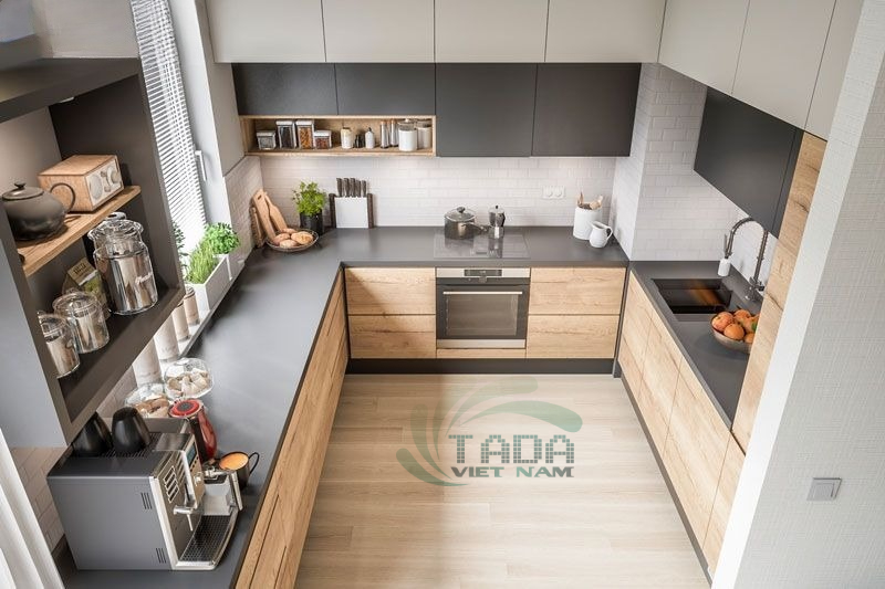 Điểm tên những mẫu tủ bếp chữ U ấn tượng và được ưa chuộng nhất hiện nay, thương hiệu TADA Việt Nam - TD3031