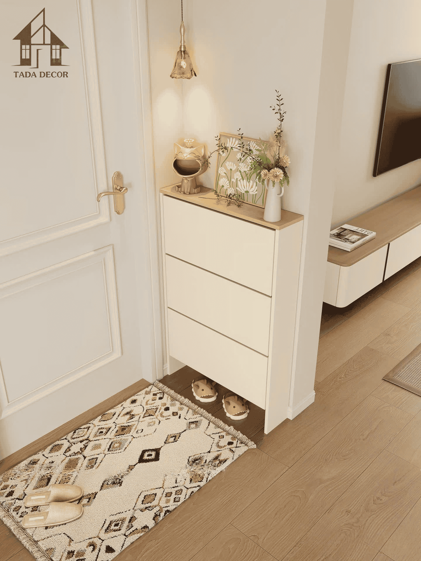 tủ giày gỗ mdf đẹp TADA