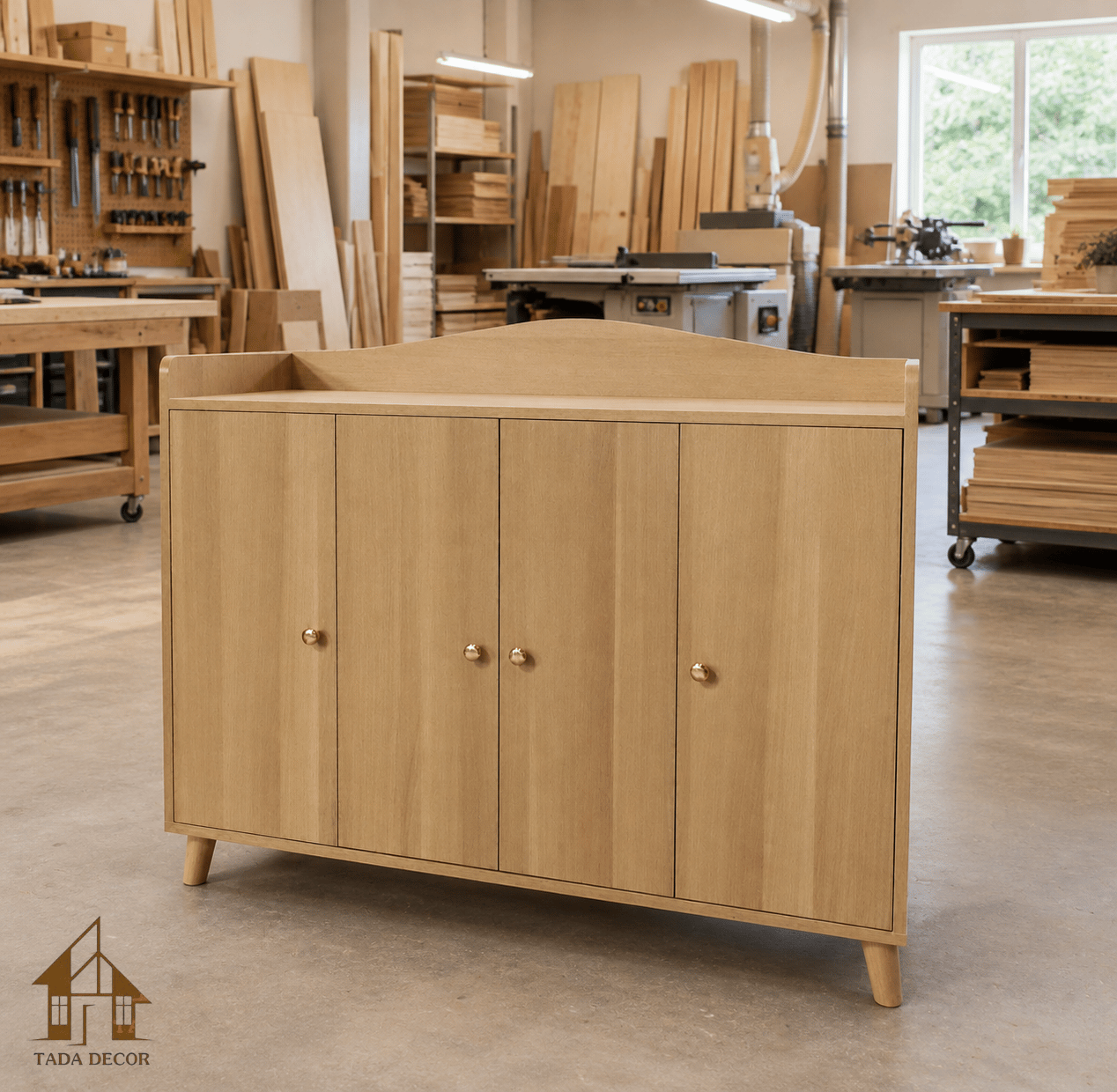 tủ giày chân gỗ MDF đẹp và hiện đại TADA