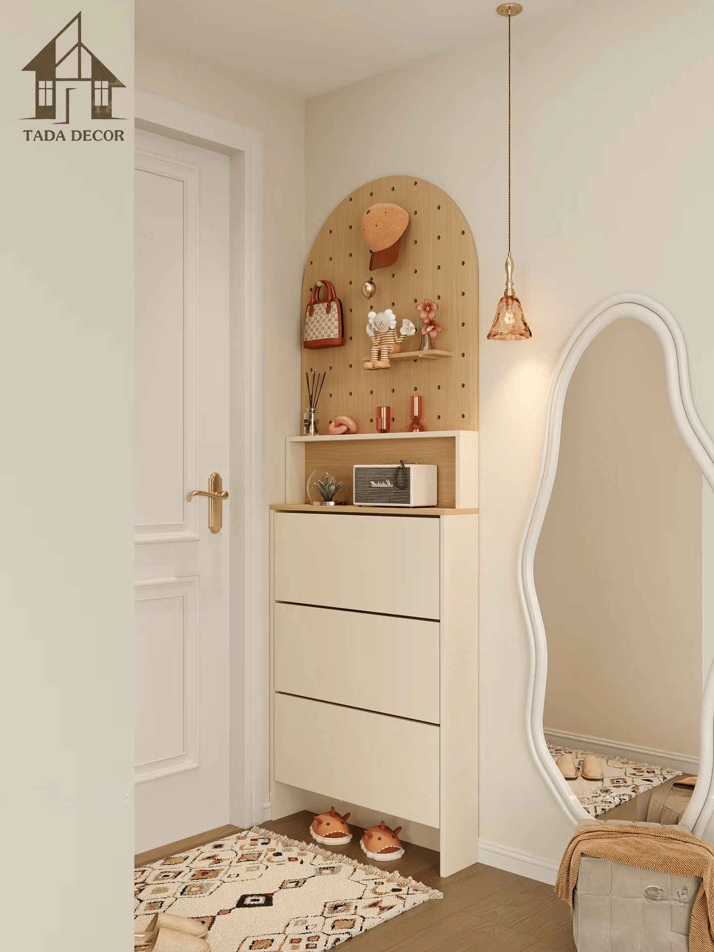 tủ giày gỗ mdf đẹp TADA