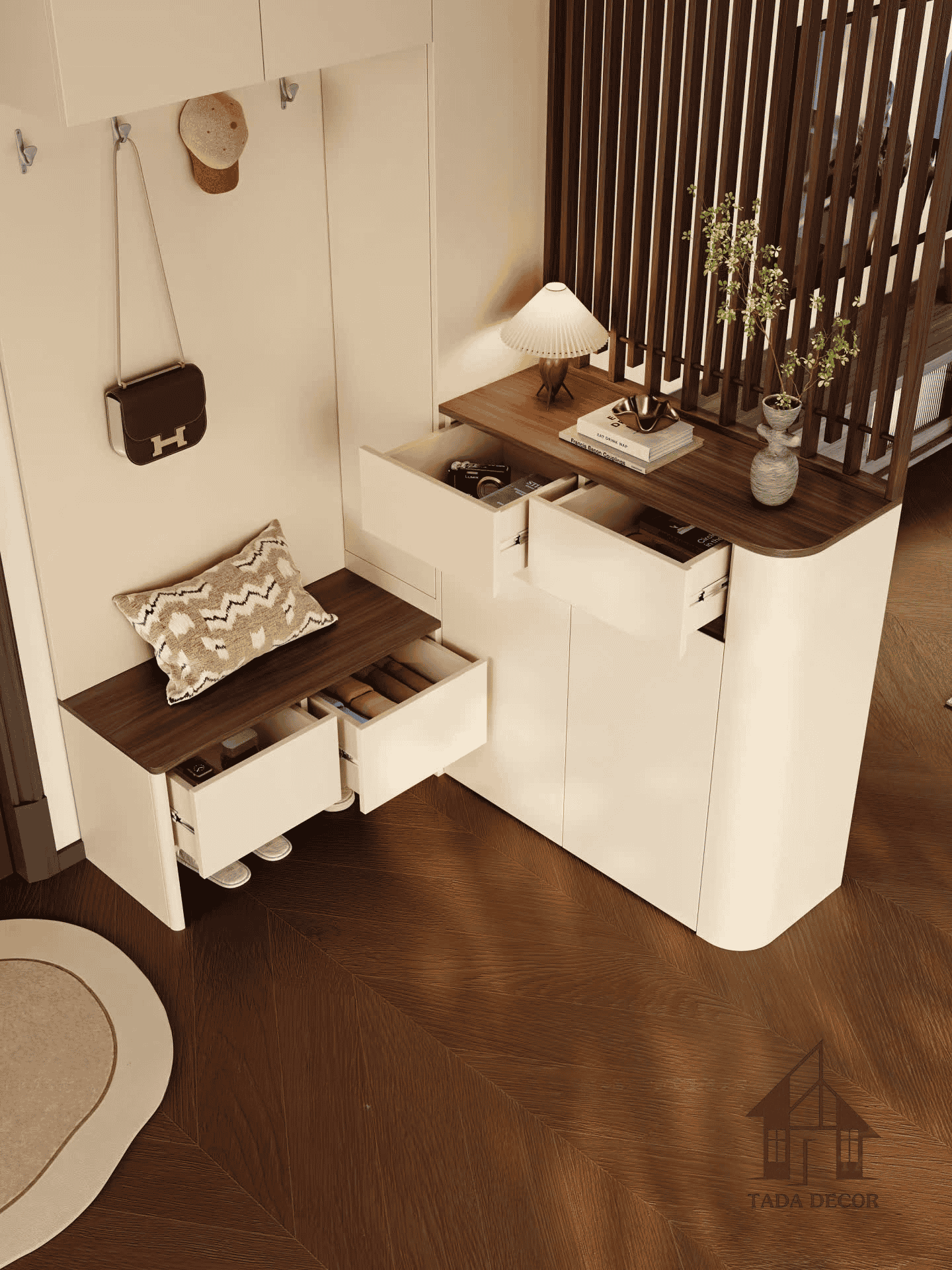 tủ giày ngăn phòng đa năng gỗ mdf TADA