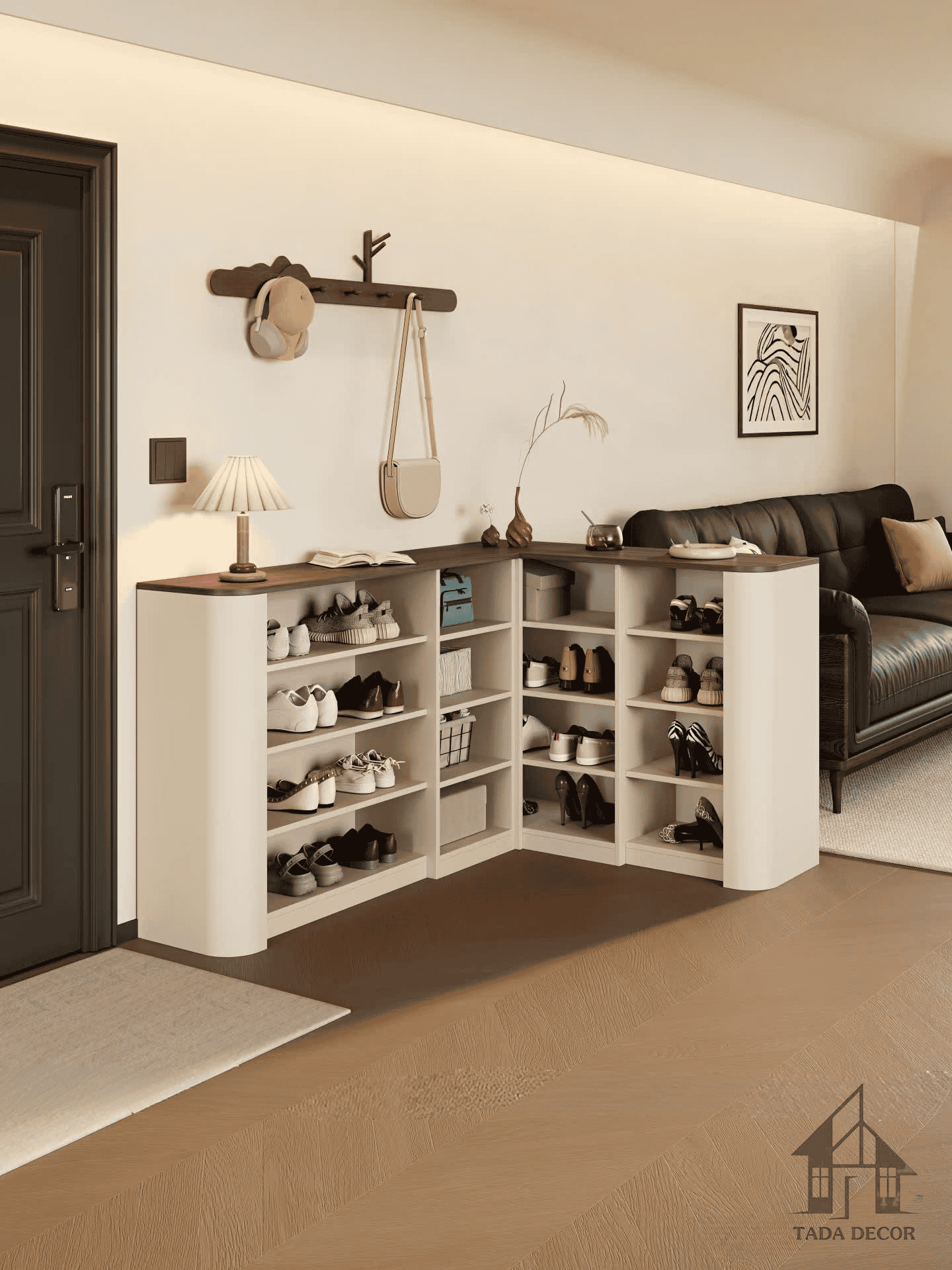 tủ giày gỗ mdf ngăn phòng TADA