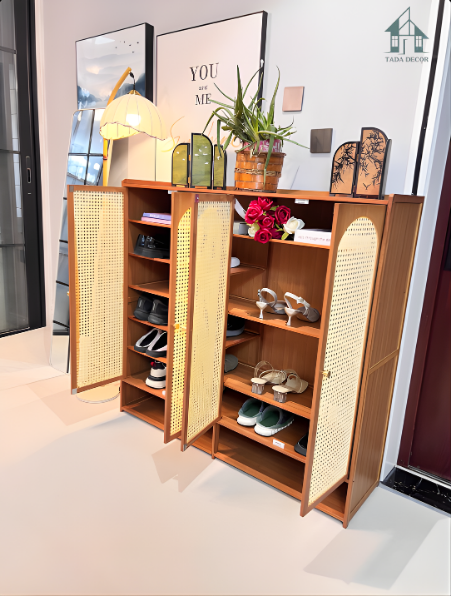 tủ giày phối mây TADA