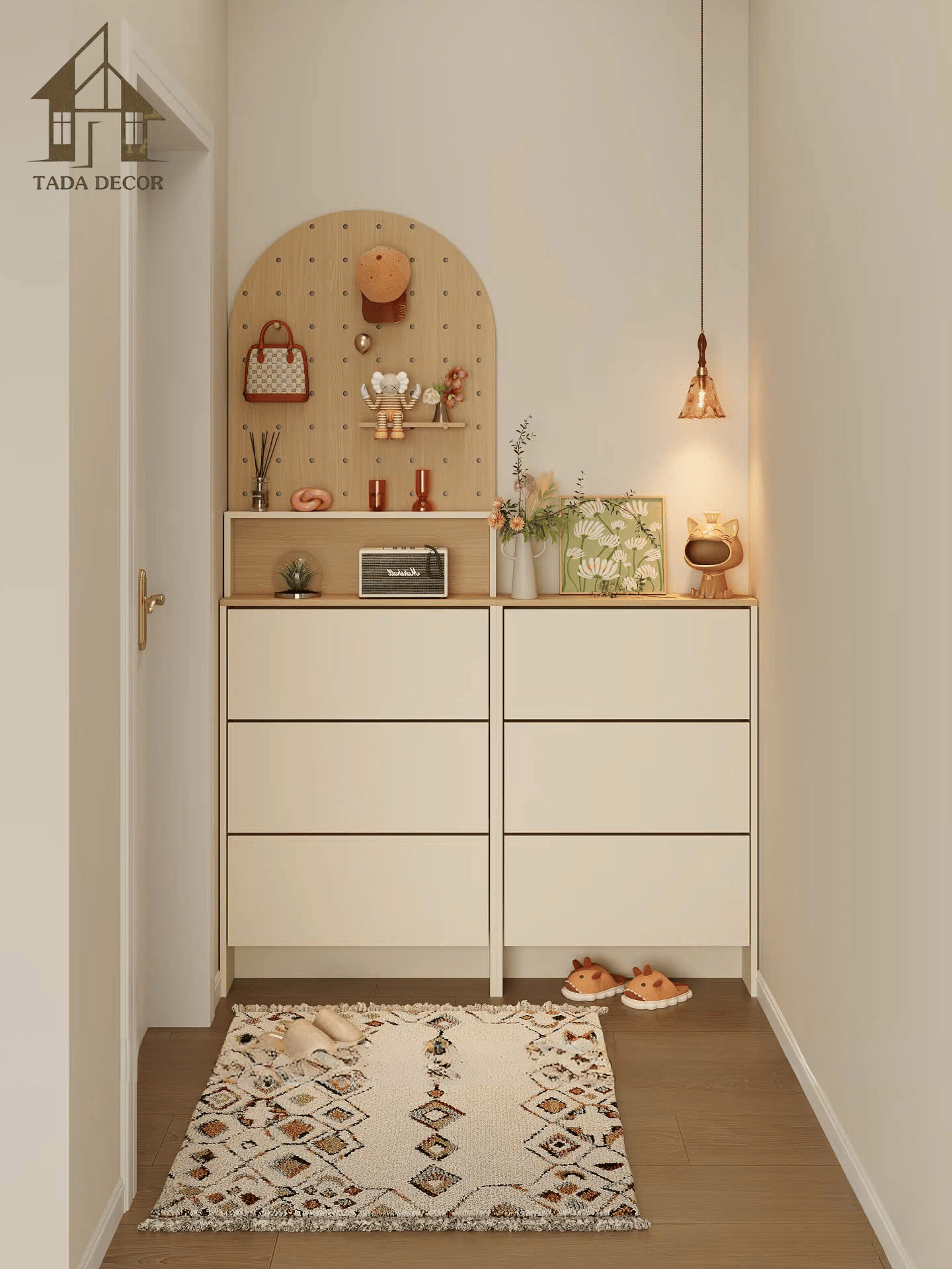 tủ giày gỗ mdf đẹp TADA