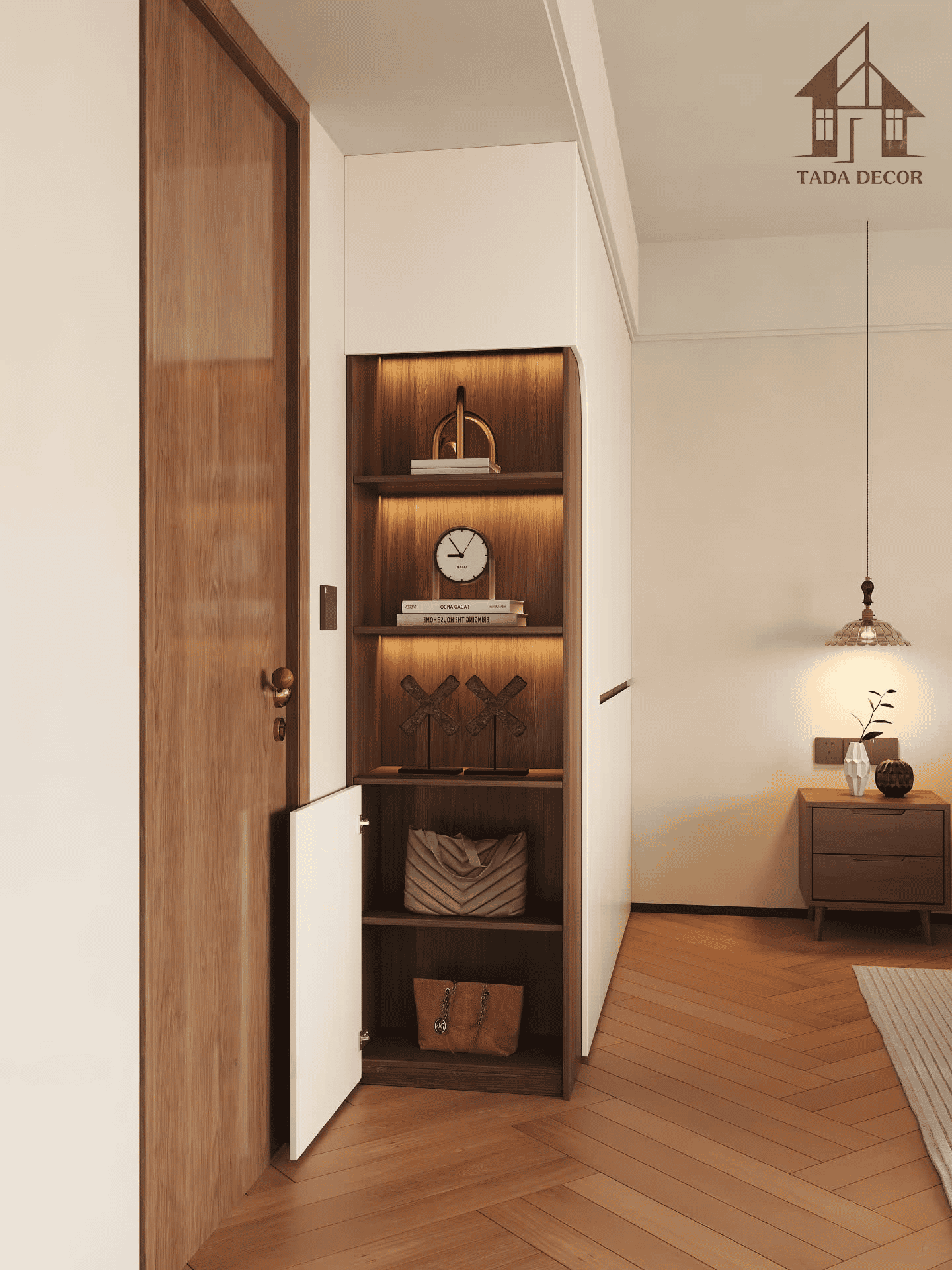 tủ quần áo cánh mở gỗ mdf TADA