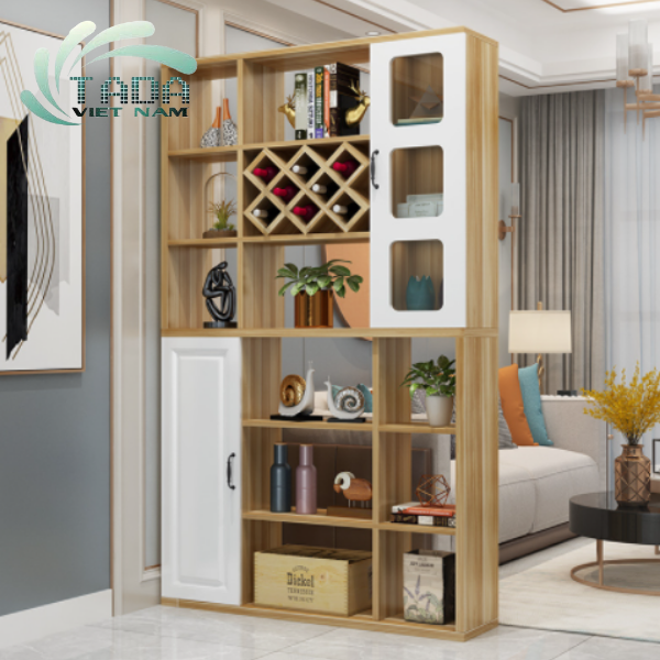Tủ rượu kết hợp vách ngắn gỗ MDF thương hiệu TADA VIETNAM- TD1619