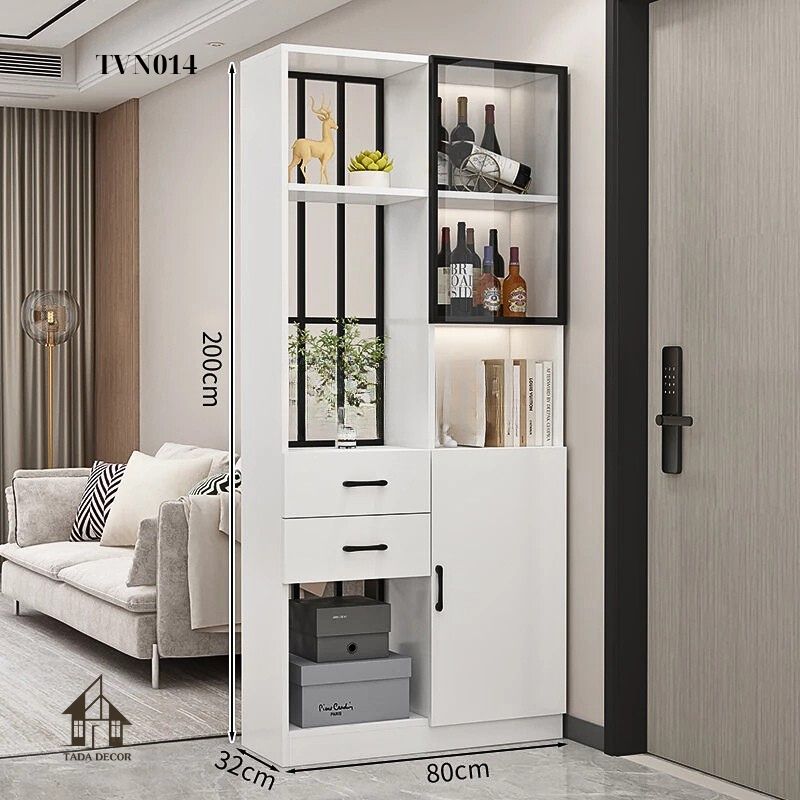 Tủ đa năng TVN014 – Thiết kế hiện đại, nhiều ngăn lưu trữ tiện lợi cho phòng khách gọn gàng