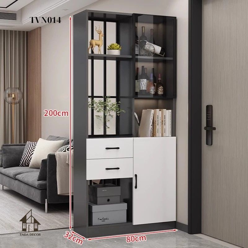 Tủ đa năng TVN014 – Thiết kế hiện đại, nhiều ngăn lưu trữ tiện lợi cho phòng khách gọn gàng