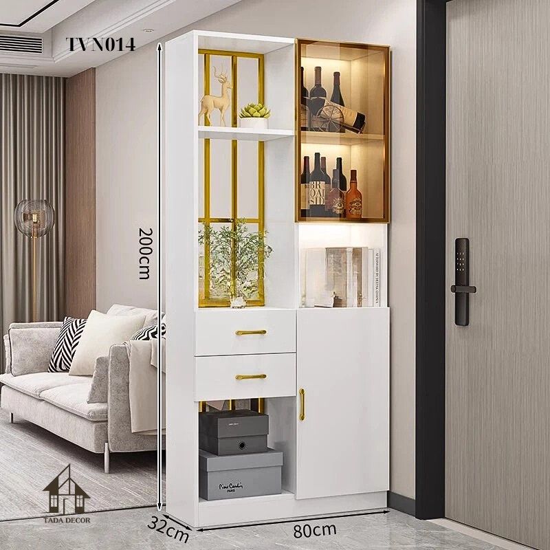 Tủ đa năng TVN014 – Thiết kế hiện đại, nhiều ngăn lưu trữ tiện lợi cho phòng khách gọn gàng