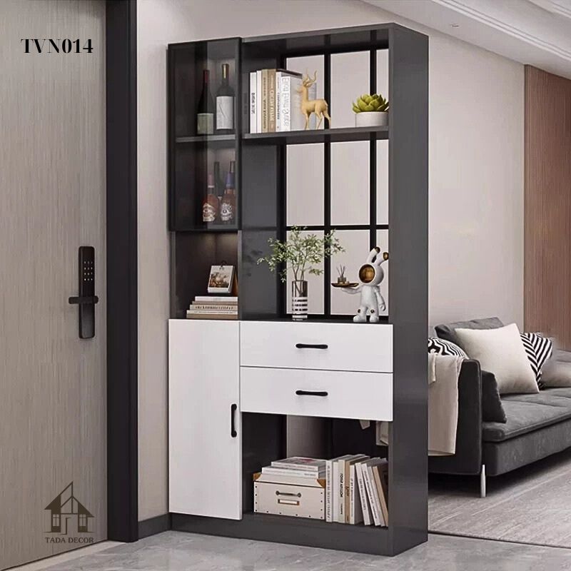 Tủ đa năng TVN014 – Thiết kế hiện đại, nhiều ngăn lưu trữ tiện lợi cho phòng khách gọn gàng