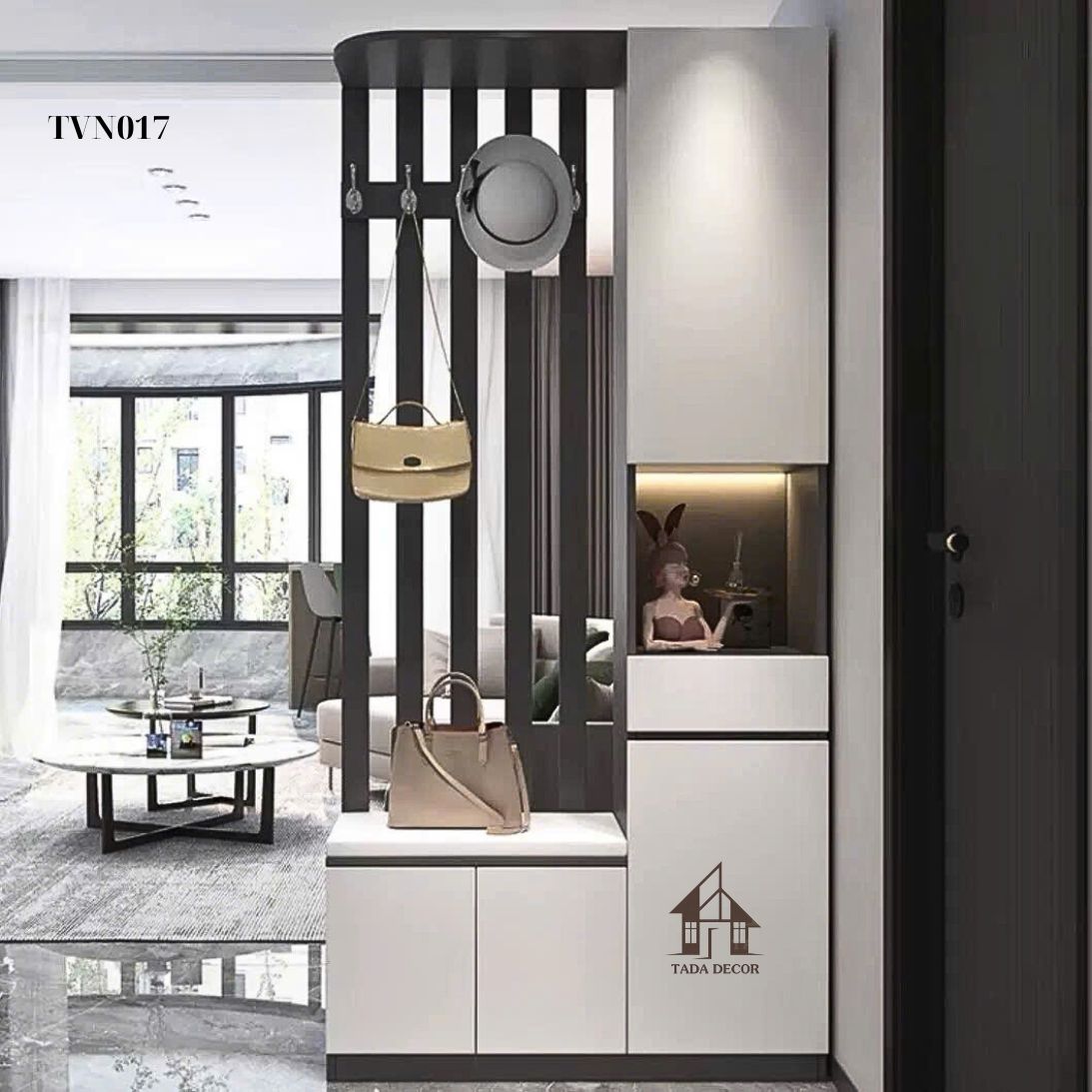 Khám phá TVN017 – Thiết kế tủ ngăn phối vách giúp mở rộng không gian sống hiện đại