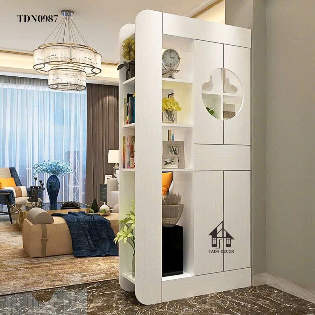 Tủ đa năng TDN0987 – Thiết kế 2 mặt đa năng, phân tách không gian tinh tế