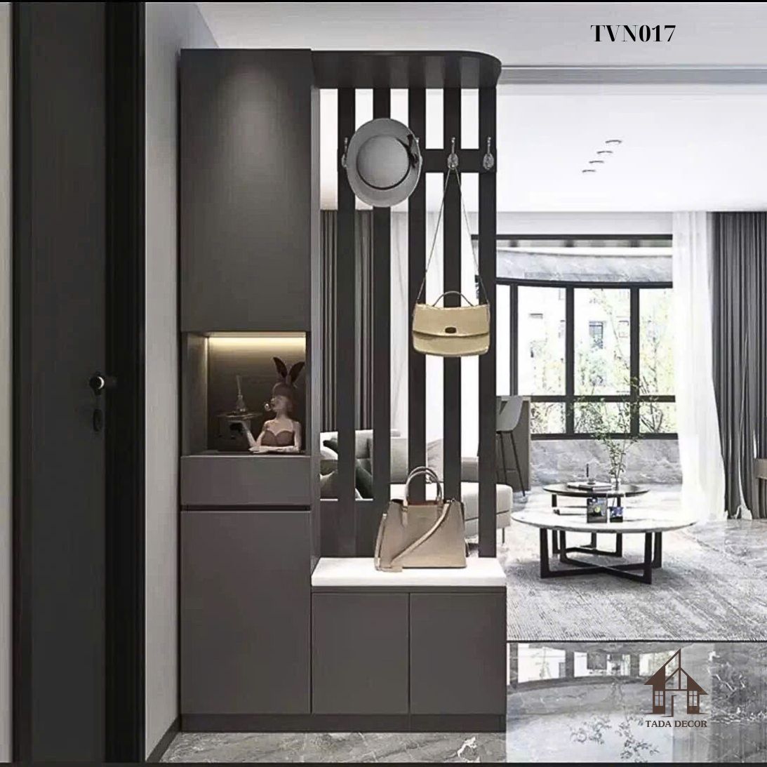 Khám phá TVN017 – Thiết kế tủ ngăn phối vách giúp mở rộng không gian sống hiện đại