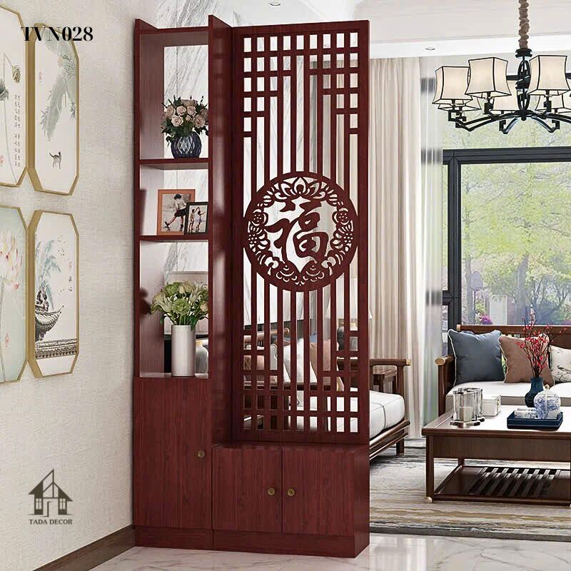 TVN028 – Tủ ngăn phối vách CNC phong thủy, tinh tế và tiện ích