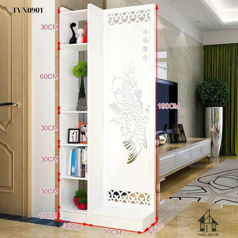 Tủ ngăn phối vách CNC TDN0901 – Thiết kế phong thủy hiện đại, tinh tế và tiện ích cho không gian sống