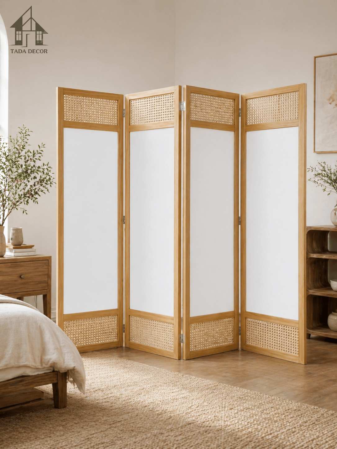 vách trơn phối mây ngăn phòng di động TADA