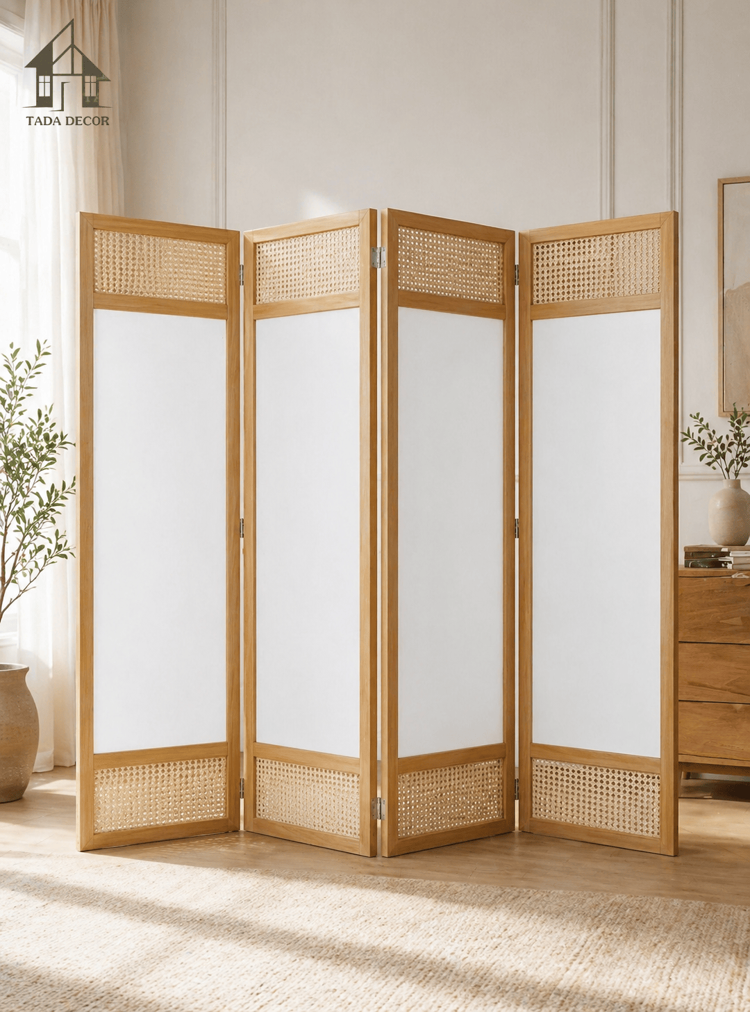 vách trơn phối mây ngăn phòng di động TADA