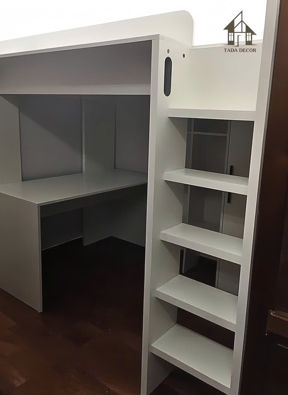 Hoàn thiện lắp đặt giường ngủ tầng tích hợp tủ quần áo cho khách