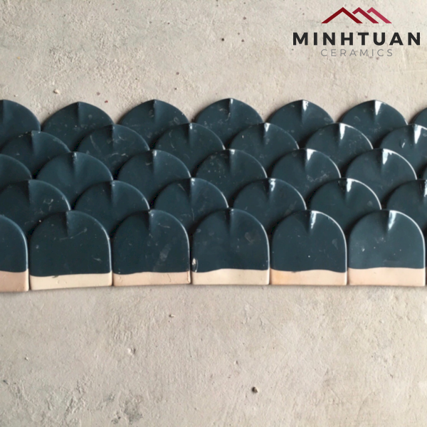 Ngói mũi hài men xanh lục