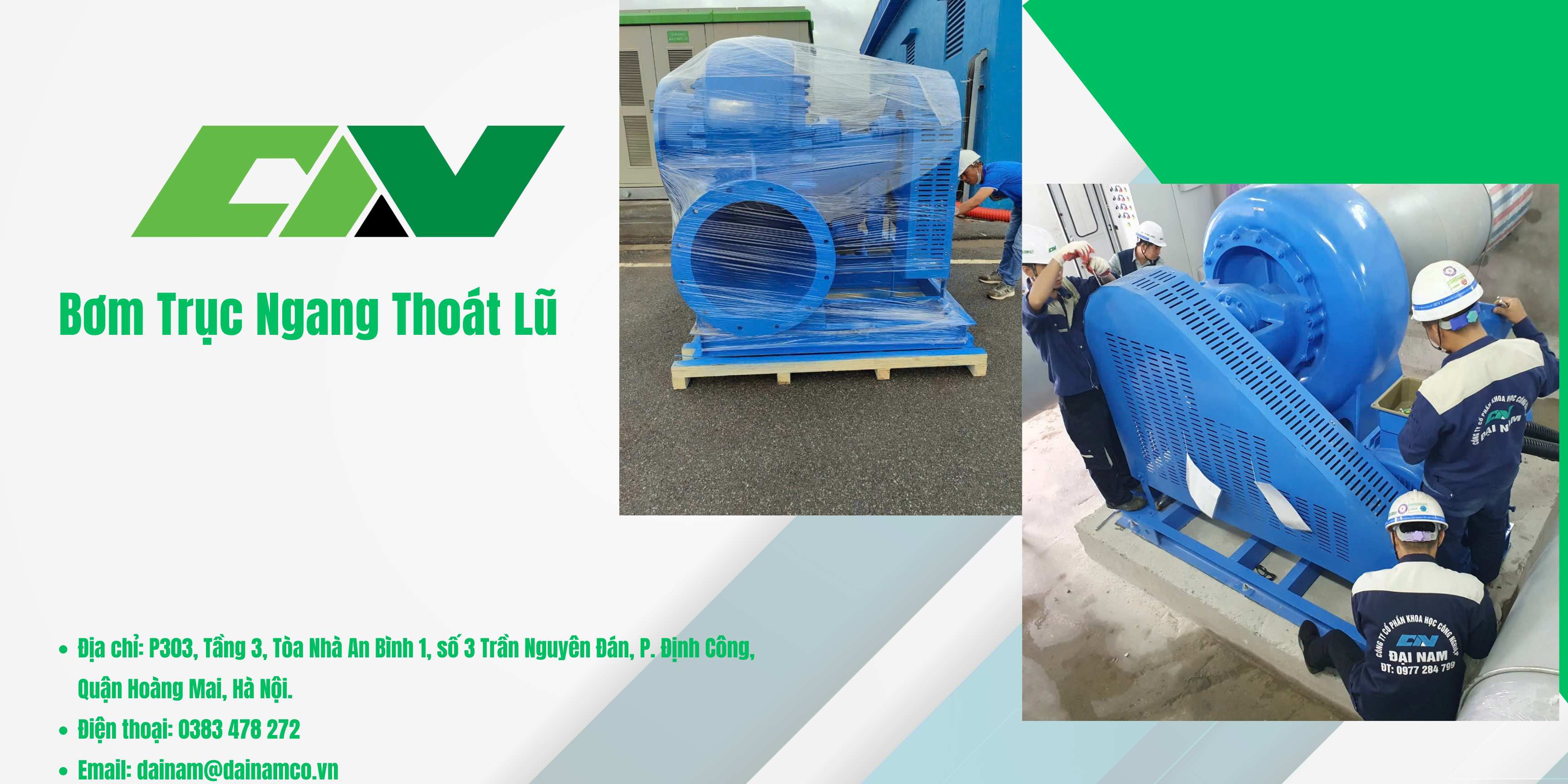 Bơm Trục Ngang Thoát Lũ