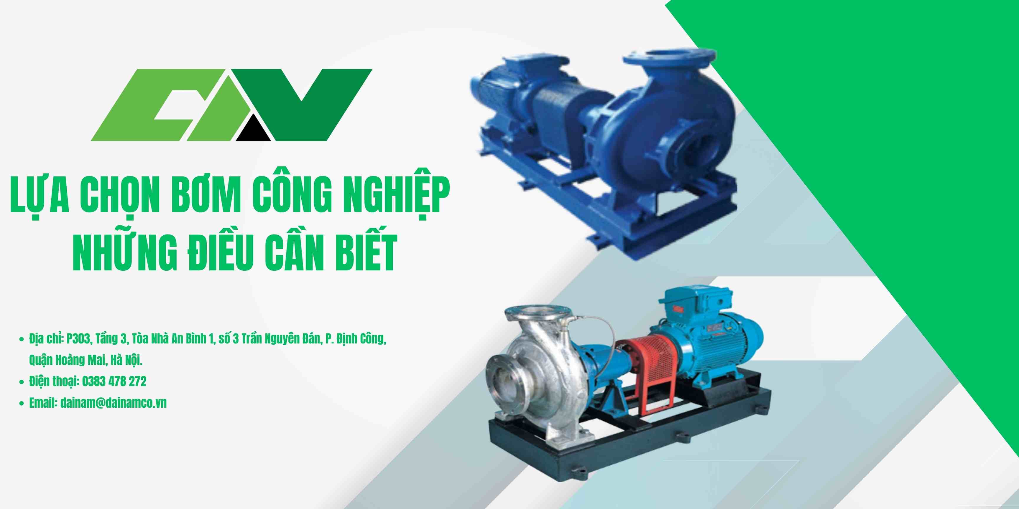 LỰA CHỌN BƠM CÔNG NGHIỆP