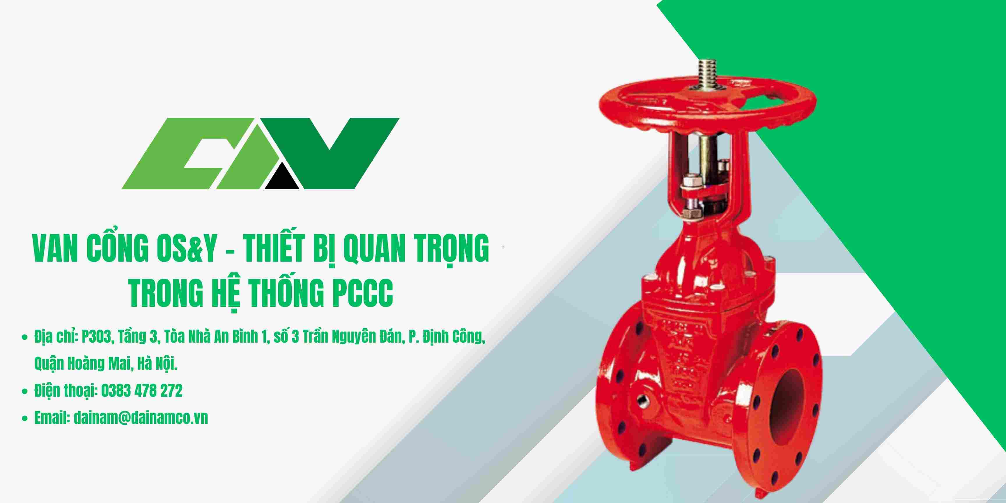 VAN CỔNG OS&Y - THIẾT BỊ QUAN TRỌNG TRONG HỆ THỐNG PCCC