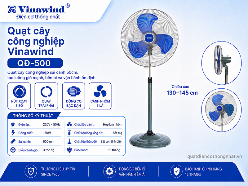 Quạt cây công nghiệp Vinawind QĐ-50