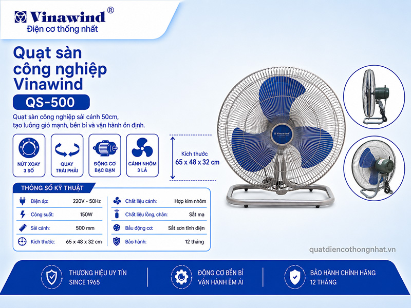 Quạt sàn Vinawind QS-500