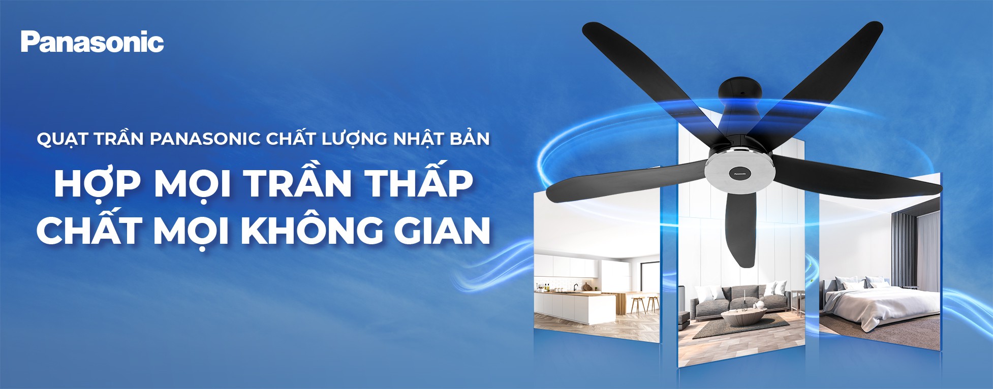 Quạt trần Panasonic 5 cánh F-60 XDN được trang bị hệ điều khiển thông minh thông