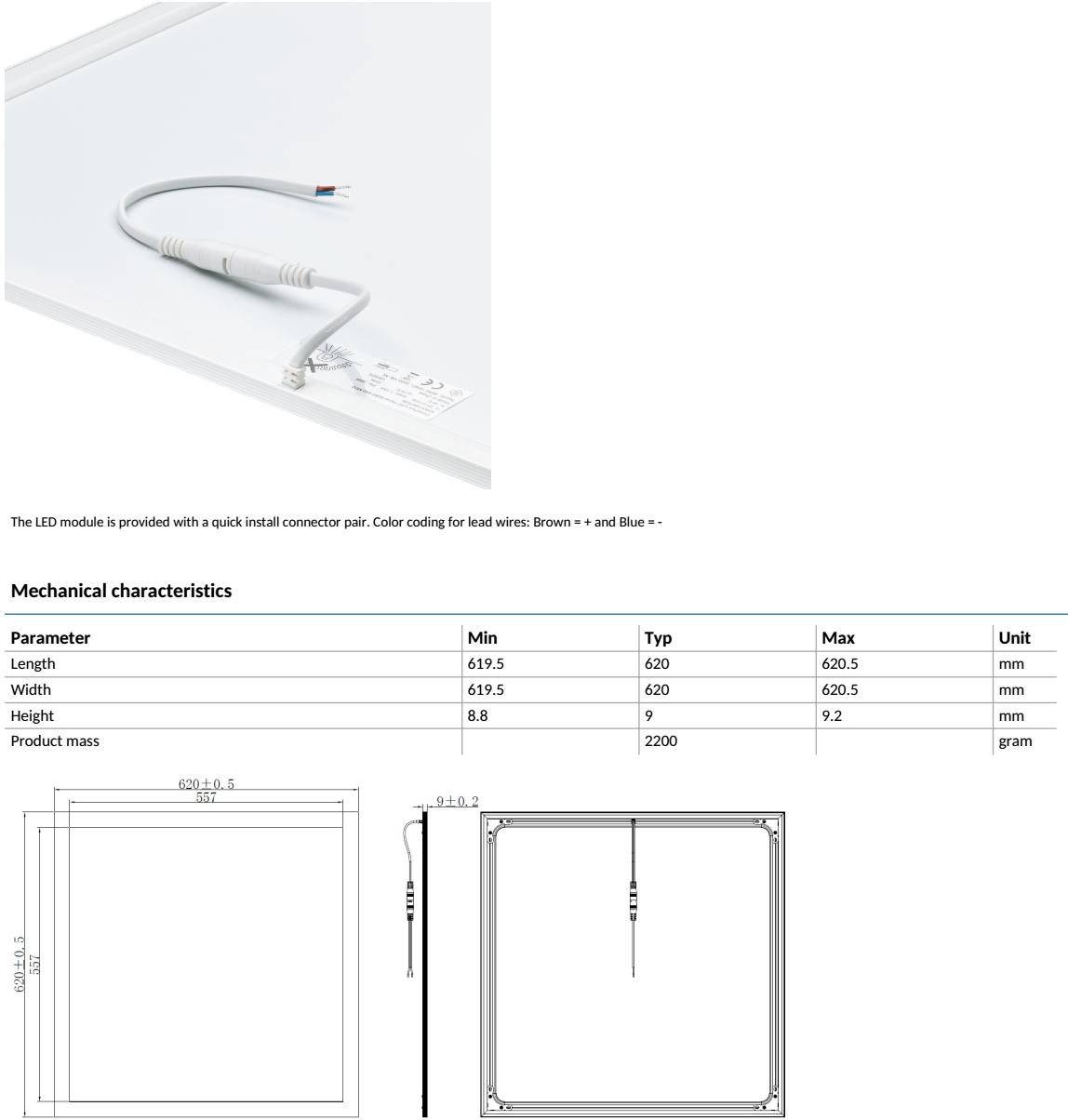 Kích thước panel 620x620
