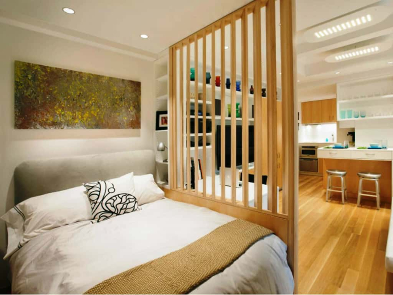 Vách ngăn di động phòng ngủ sang trọng, tinh tế