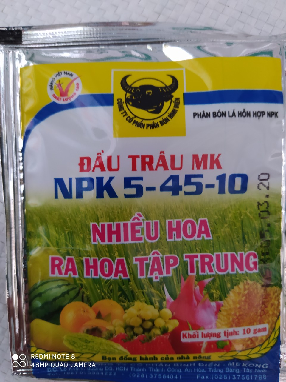 Phân bón đầu trâu 5-45-10 - Nhiều hoa, ra hoa tập trung