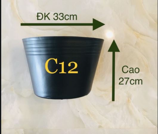 Chậu nhựa đen bít lỗ trồng sen súng loại 1 mềm dẻo dày đẹp