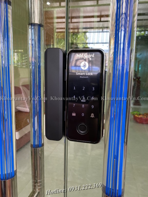 Lắp khóa điện tử, khóa từ MK179 cho cửa kính cường lực tại Thủy Nguyên Hải Phòng